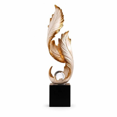 Feather sculpture with - feather, crystal