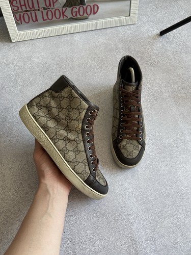 Gucci high top leather - gg, high-top