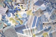 Curated 100g Blue Fabric Scrap