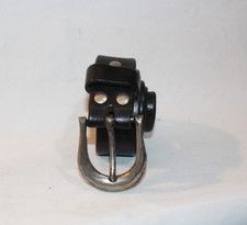 Vintage 80s 90s Lee Rough Riders Mens Leather Belt 37" Black Thick Vera Pelle