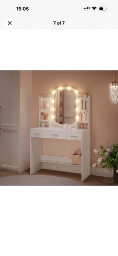 Large white dressing table - large,