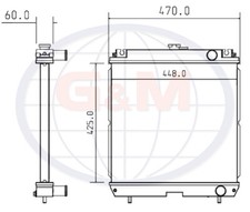 Radiator for KUBOTA PRAMAC