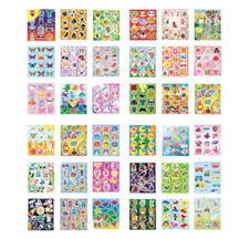 12 Kids Sticker Sheets Kids Party Bag Fillers Scrapbooks Reward Craft 35 Designs