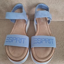 Light Blue Espirit Strappy Sandals New - UK Size 4 / EU 37