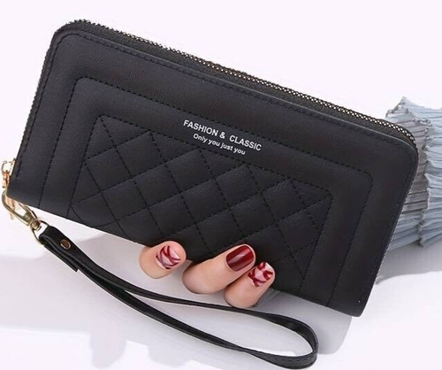 Long black wallet purse - long,