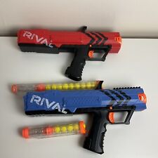 Two Nerf Rival Apollo XV-700 Ball Blasters Red & Blue Bundle
