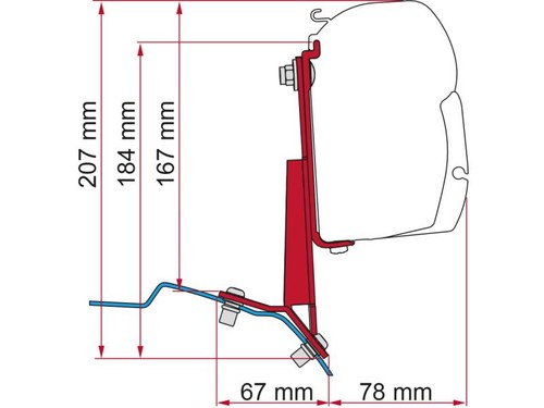 Fiamma awning bracket adapter - awning,