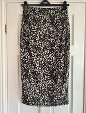 M&S Marks&Spencer Women's Elasticated Waist Casual Lined Long Skirt Black UK 12R