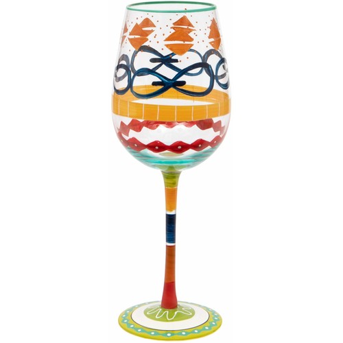 Hand painted wine glass - hand,