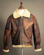 Vintage Sheepskin Shearling Flying Jacket USSAF - Small 40