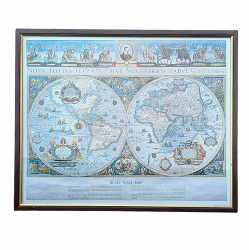 Vintage blaeu world map - world,