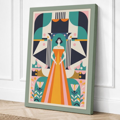 Figure art deco canvas - art, print