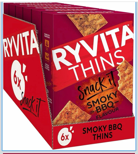 Ryvita thins snack smoky - ryvita,