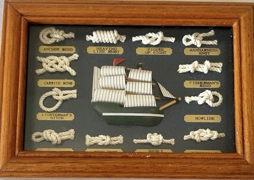 Vintage nautical knot board - nautical,