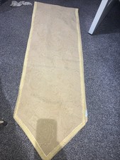 Laura Ashley Gold Jacquard Table Runner With  Tassels 92”x 15”lined