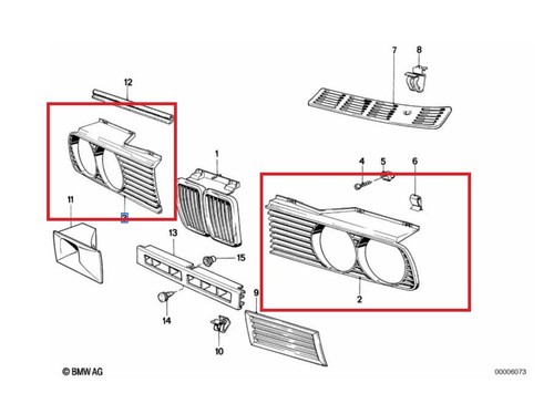 Bmw front headlight grille - bmw,