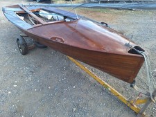 Chippendale Merlin Rocket wooden sailing boat dinghy ian Procror trailer acces
