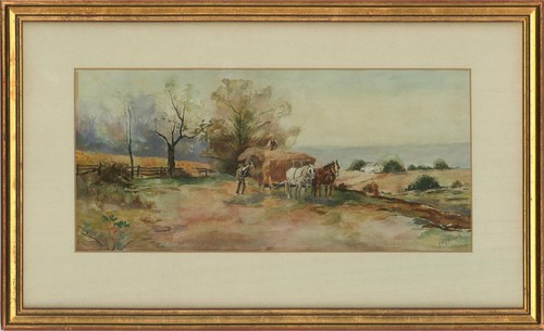 1909 watercolour - f.m.w.,
