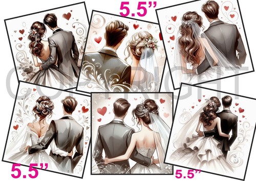 Card toppers 5 wedding - card,