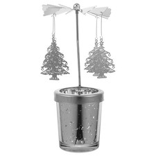 Christmas Candle Rotating Windmill Stand Spinner Rotary Holder