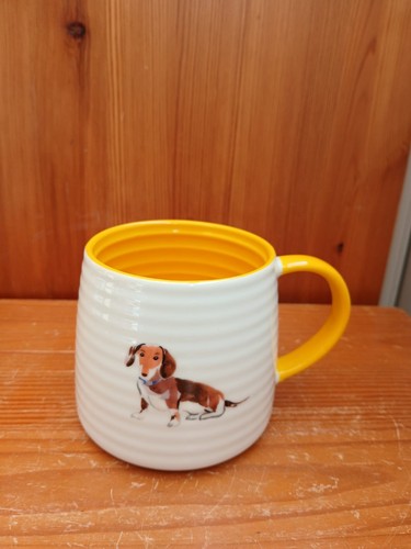 Yellow dashound mug marks - yellow,