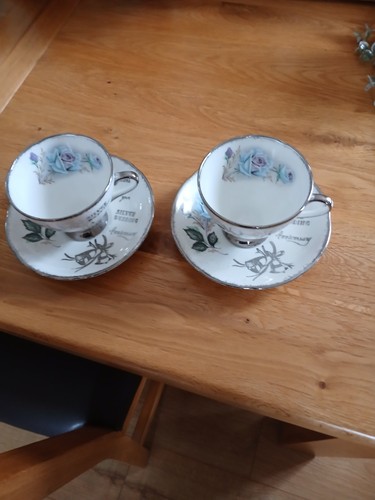 Argyle bone china silver - x2,
