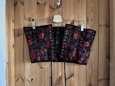 Silk corset panelling hook eye - corset,