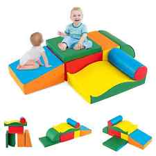 Indoor Toddlers Soft Play Climb & Crawl Play Blocks Climbing Toys-Colorful