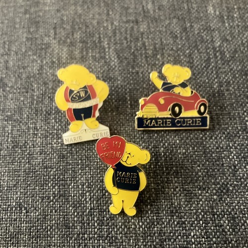 Marie curie bear pin - curie, badges