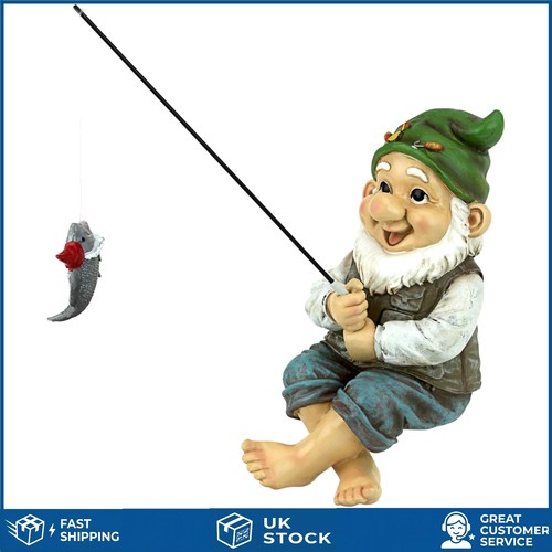 Funny fishing garden gnome - funny,