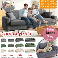 Modern 2/3 Seater Corduroy
