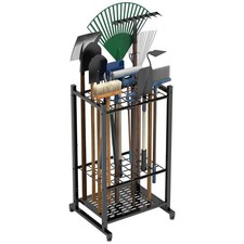 Stable Storage Rack With Movable Wheel Yard Agricultural Tool Stand
