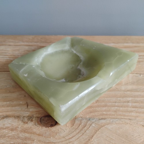 Natural green stone onyx valet - stone,