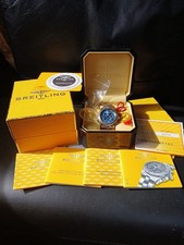 Breitling B-2 Blue Men's Blue Sub-Dial Watch A42362 Pro Chronograph Pilot