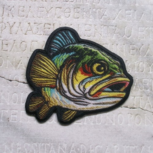 Large mouth bass patch - bass, iron-on