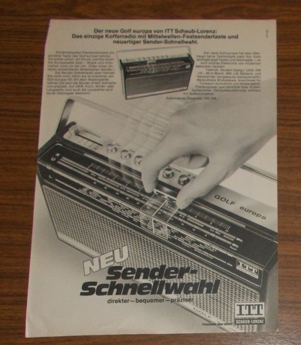 Rare advertising vintage itt - rare,
