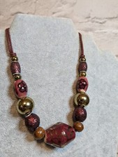 Chunky Red pink necklace