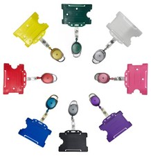 Retractable ID Card Holder Premier Badge Reel Matching Colour Badge Holder