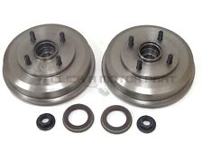 FORD FIESTA MK6 2002-2007 REAR 2 BRAKE DRUMS +2 FITTED WHEEL BEARINGS +ABS RINGS