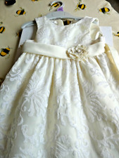 preowned beautfuil couture princess 18months fromal dress white pretty