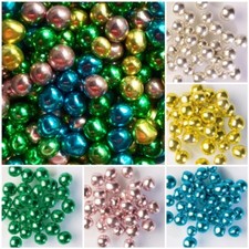 METALLIC SHINY 6mm PEARLS /