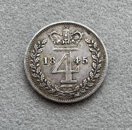 1845 maundy four pence - -, queen