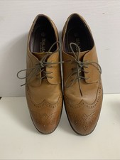 Men’s Size 7 Taylor & Wright Tan Leather Brogue Style Lace Up Smart Shoes