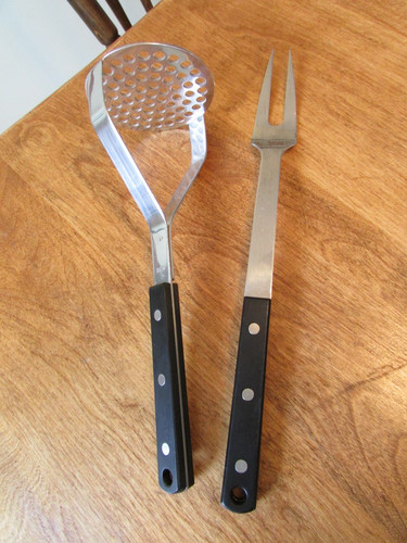Potato masher meat fork - &,