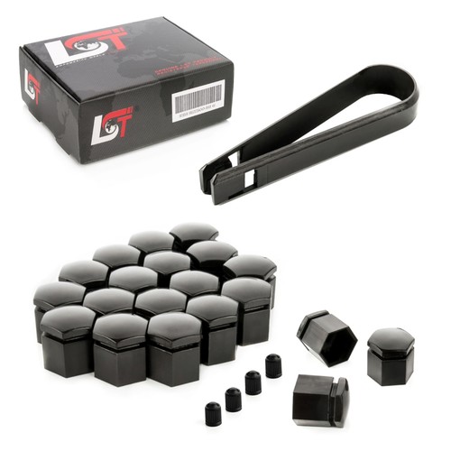 20x wheel nut caps - nut, black