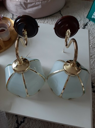 Pair vintage wall - pair, lotus