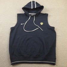 Leeds United Mens Hoodie Small Navy Nike Jumper Sweater Sleeveless Vintage Y2K