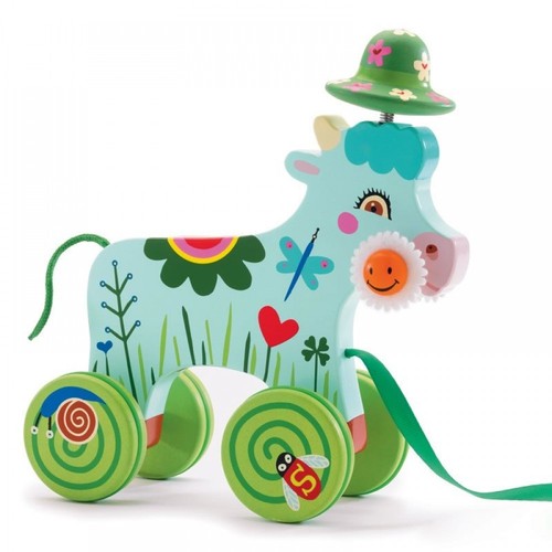 Djeco smily wooden pull along - smily,