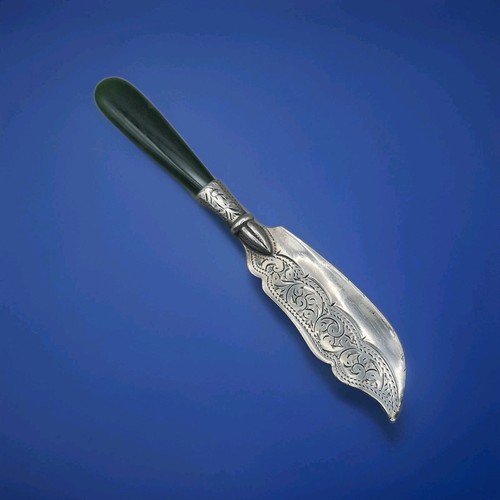 Antique silver butter spreader - antique,