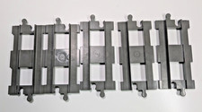 5 X Lego Duplo Vintage Track - Dark Gray Straight Track (Part 6377)